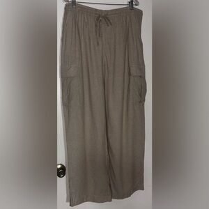 Linen Tan Cargo Pants
